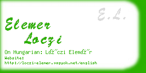 elemer loczi business card